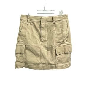 Loft Size 2 Khaki Cargo Skirt Stretch Straight Mini